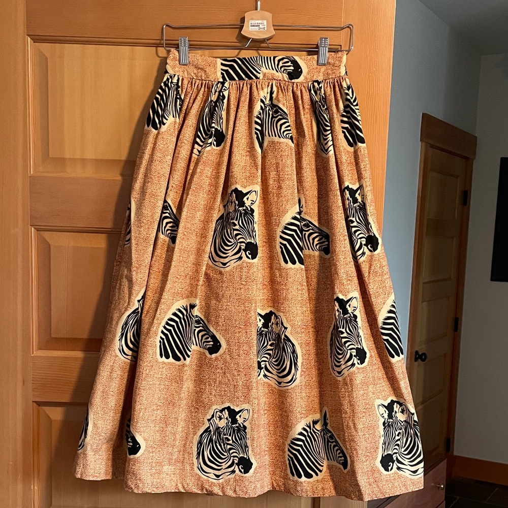 Anthropologie Zebra Print Skirt